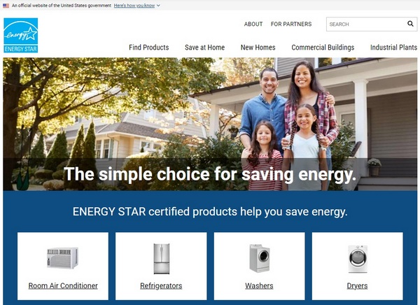 Energy Star website